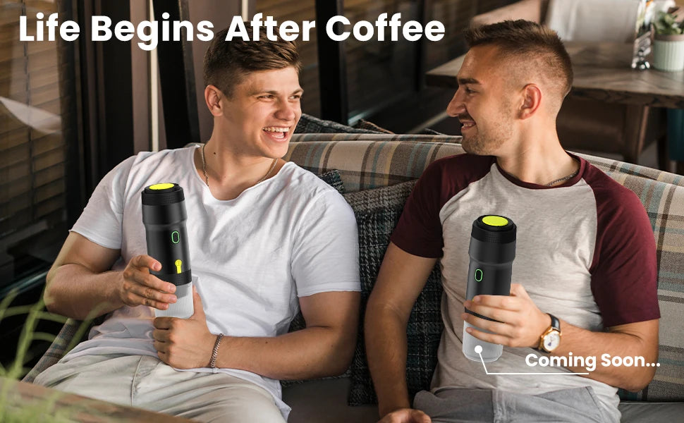 New 60ml Electric Wireless Heating Coffee Machine Fit for Coffee Capsule Powder Travel Coffee Maker for Car Home Camping Travel