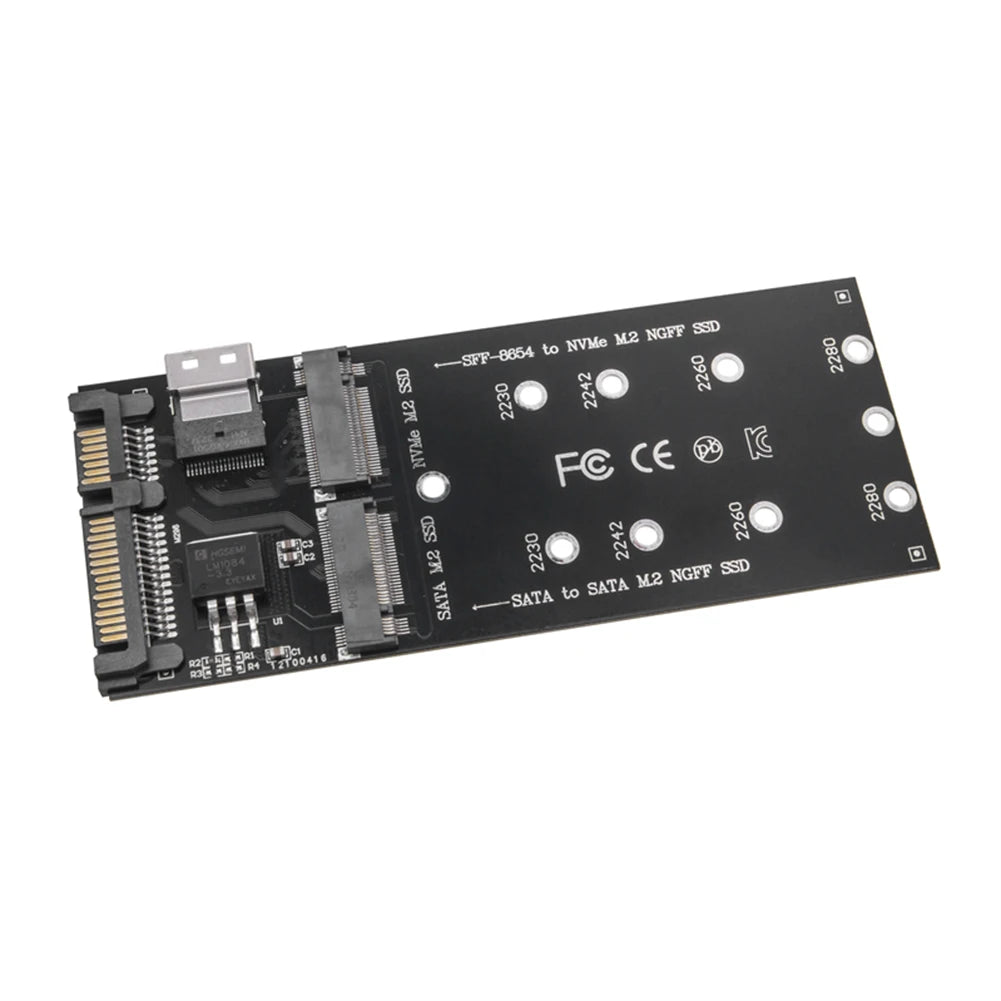 M.2 To SATA Adapter SFF-8654 To M2 NVME SSD 22Pin SATA To M2 Expansion Card Converter Riser Board Fit for Mainboard