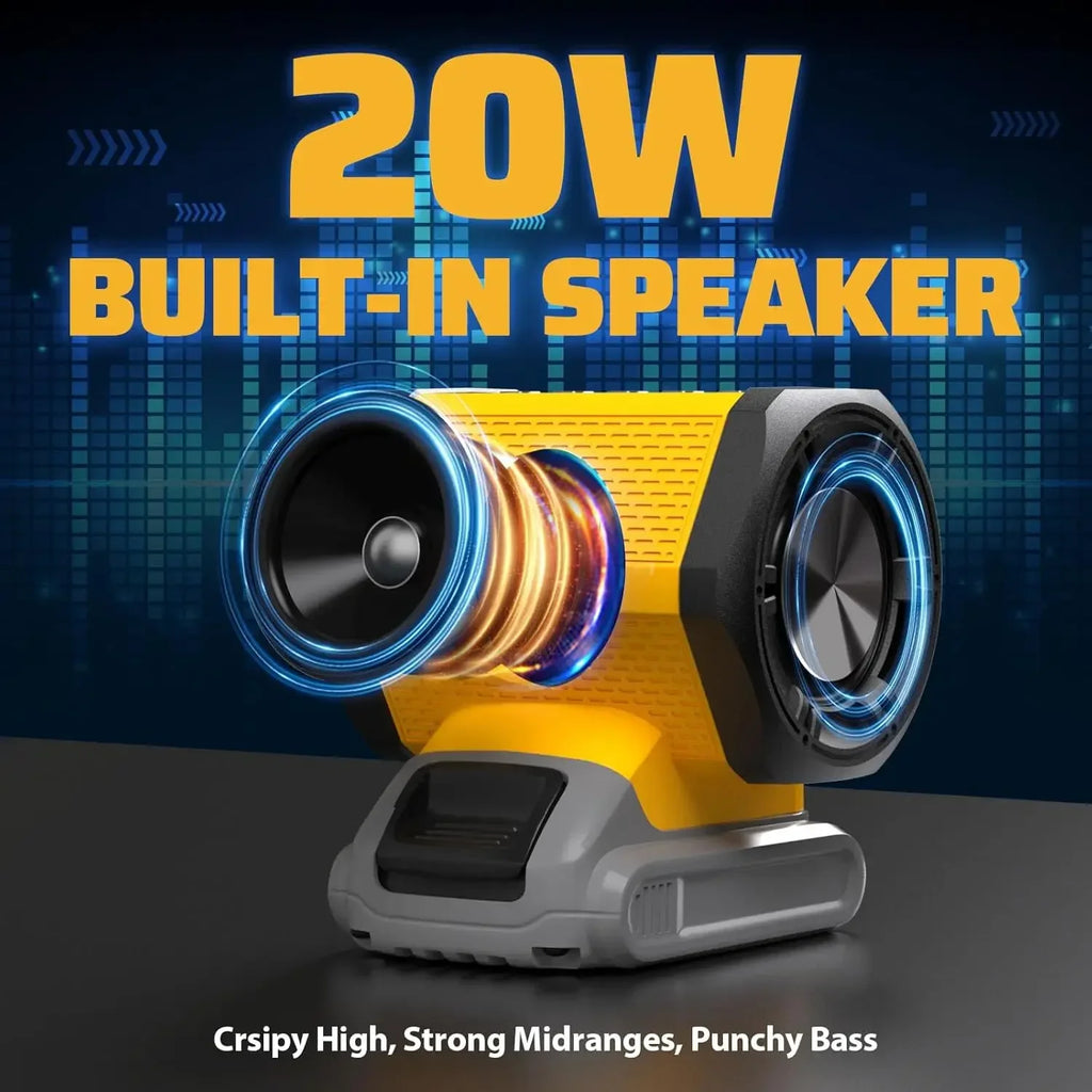 Makita Bluetooth Speaker For 18V 20V Battery USE USB Type-C Port Charge Player Loudspeaker Amplifier