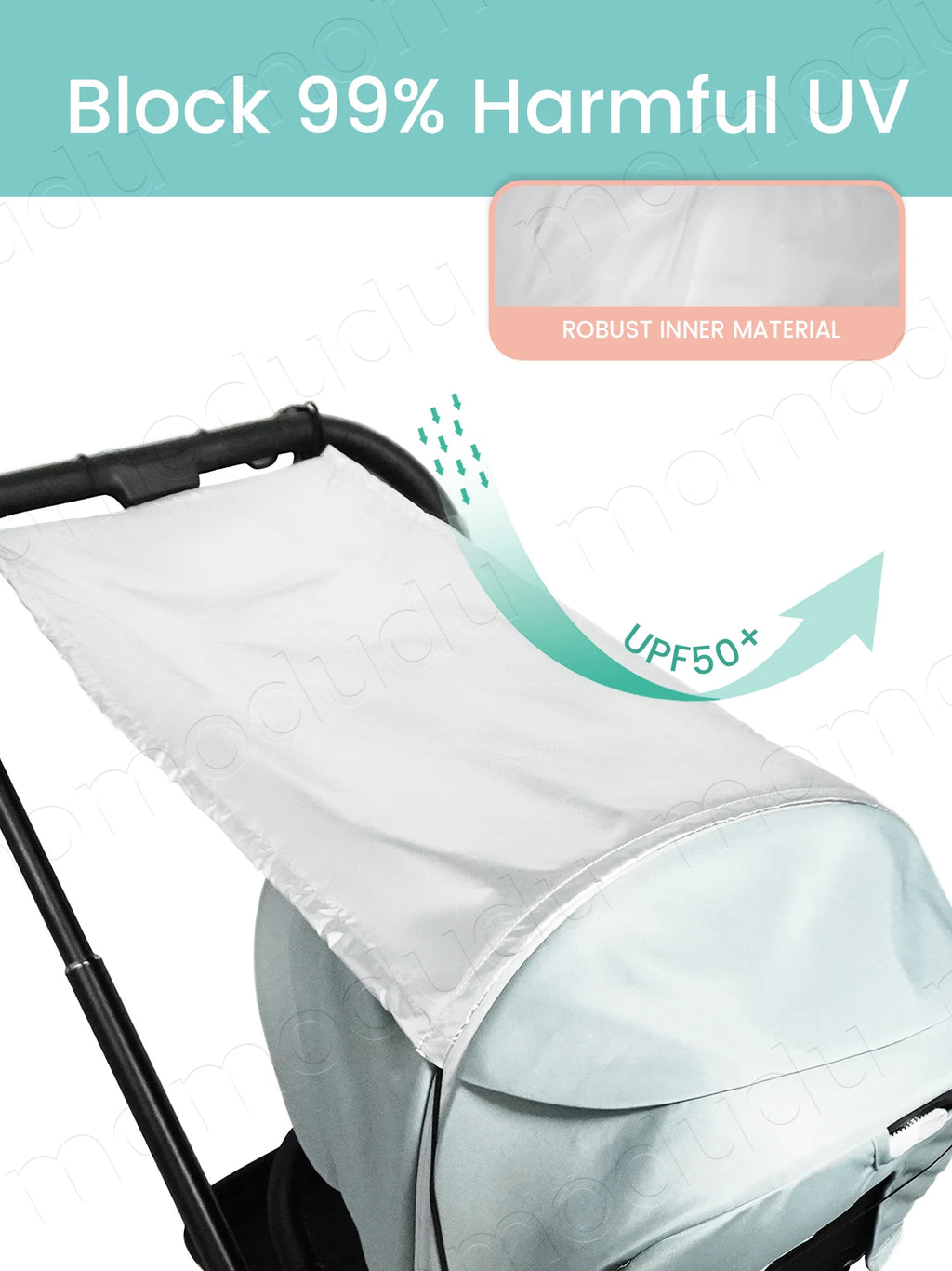 Universal Dual-purpose Baby Stroller SunshadeUV Protection Mosquito Proof Wind Waterproof Easy Installation for Outdoor Travel