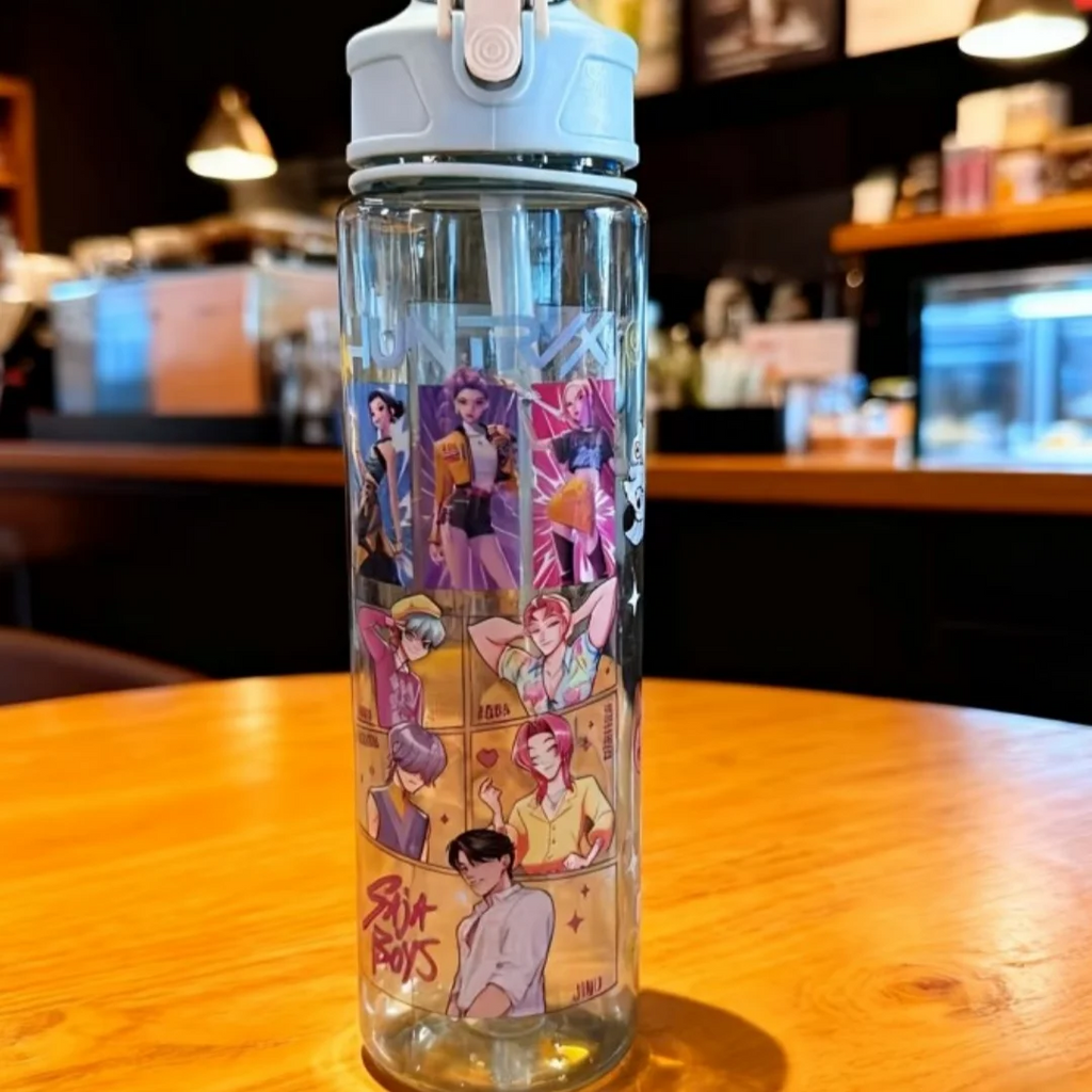 Water Bottles 750ml High-capacity Drinking Straw Cup Portable Girl Outdoor Bottles Office School Kid School Gym Sport