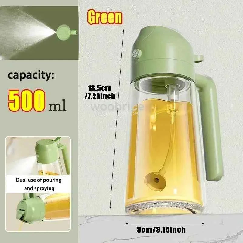 Dual Purpose Glass Oil Bottle Kitchen Spray Oil Sprayer Bottle Kitchen Oils Spray Can Leakproof Oil Spray Bottle Household