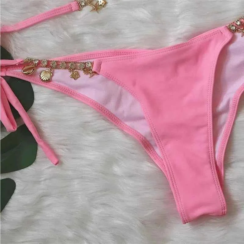 Sexy Bikinis 2026 Women's Solid Color Swimwear Female Swimsuit Swim Wear Bathing Suit Brazilian Bikini Set Beachwear Pool Bather
