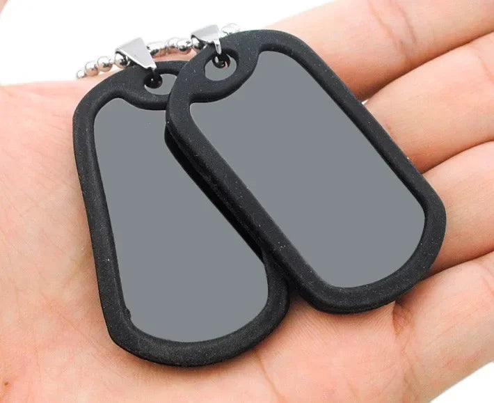 Customized ID Double Dog Tag Military Soldier Circle Pendants Titanium Steel Personalized Necklace Fashion Jewelry Free Carving
