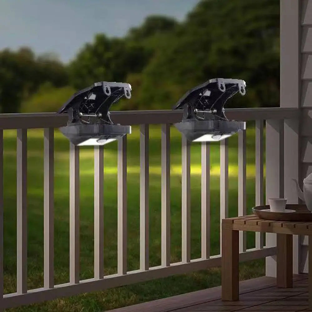 Motion Sensor Solar Garden Lights Solar Powered 3 Modes Solar Clip-on Lamp Waterproof Easy To Install Garden Wall Light