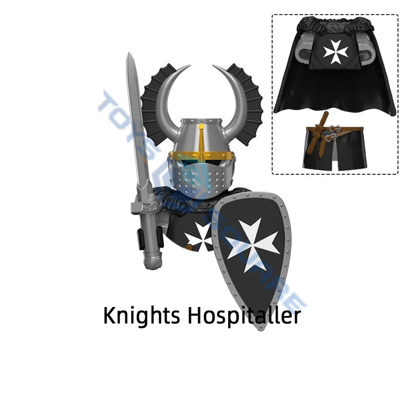 The Medieval Teutonic Knights Hospitaller Model Blocks MOC Bricks Set Toys For Children DT8901