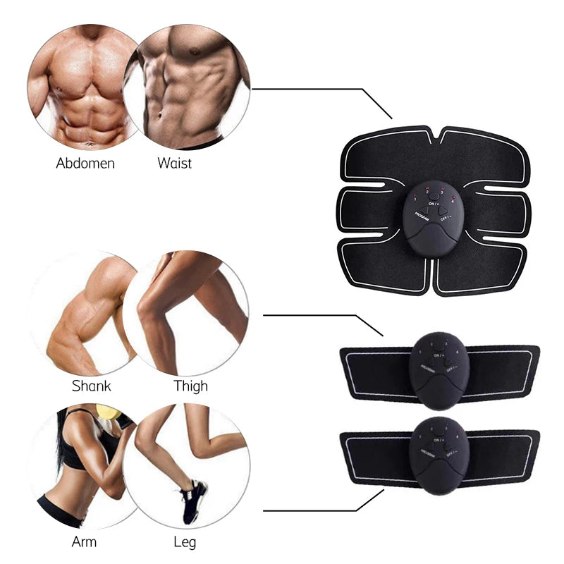 Electric Muscle Stimulator EMS Abdomen Buttocks Arm Trainer Weight Loss Exerciser Sticker Wireless Body Slimming Massager