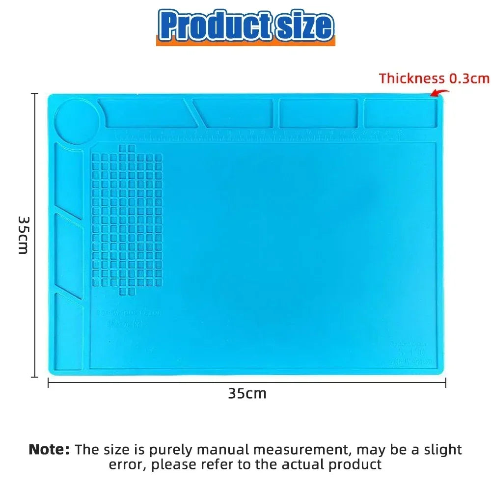 ESD Heat Insulation Soldering Mat Computer Phone Repair Tool Kit Working Silicone Repair Pad Heatresistant Maintenance Tool Kit