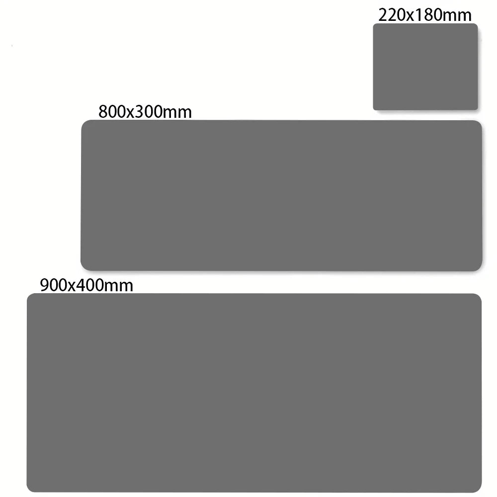 Pure Black Mousepad Large Gaming Solid Color Mouse Pad Natural Rubber Waterproof Keyboard Big Mouse Mat Anti-slip Keyboard Mat