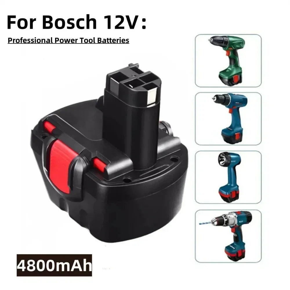 12V Screwdriver Battery Rechargeable 12V 12800mAh For Bosch PSR BAT043 BAT045 BAT046 BAT049 2607335273 2607335274