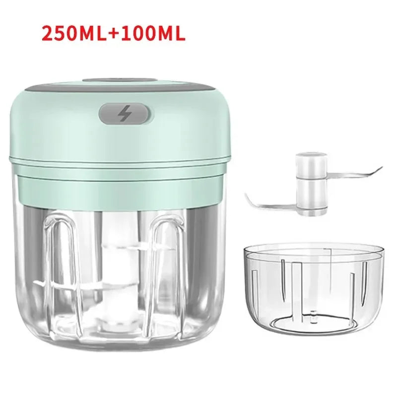 250/100ML Electric Kitchen Food Chopper Mini USB Food Crusher Portable Meat Grinder Vegetable Chopper For Kitchen Household