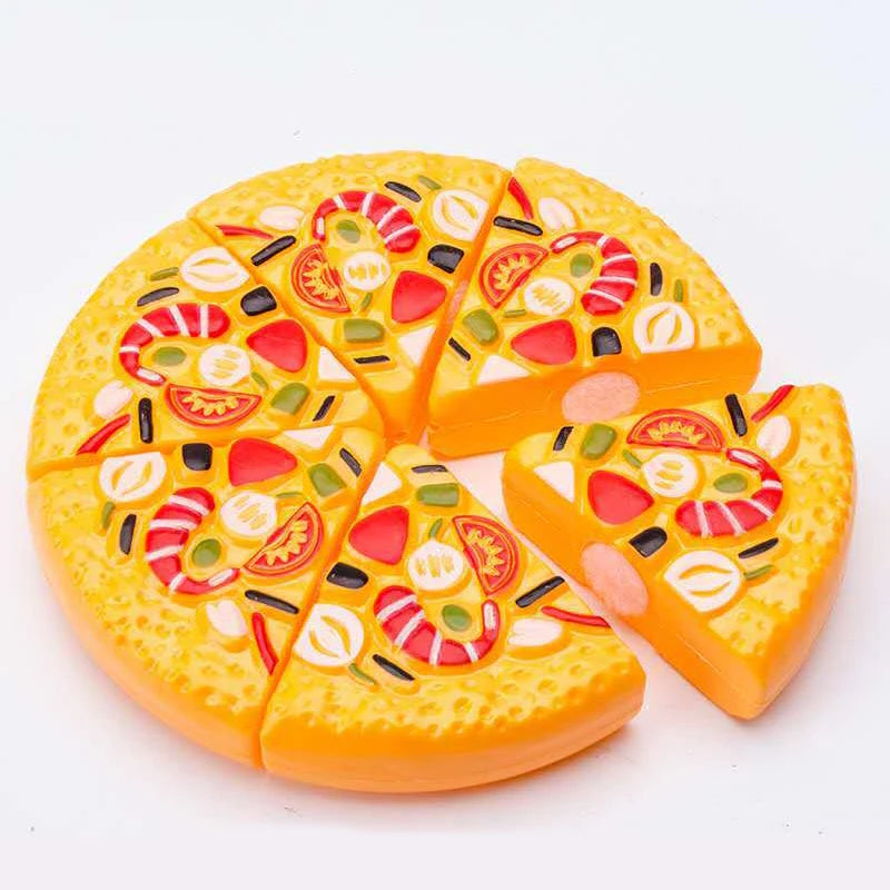 Kids Simulation Food Kitchen Toy Pretend Play Pizza with Cutter Children Interactive Toys Birthday Gifts for Boys And Girls TMZ