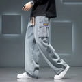 2026 New Wide Leg Washing Jean Pants Men Trousers Neutral Solid Color Loose Casual Fashion Pocket Cargo Pants Big Size 8XL