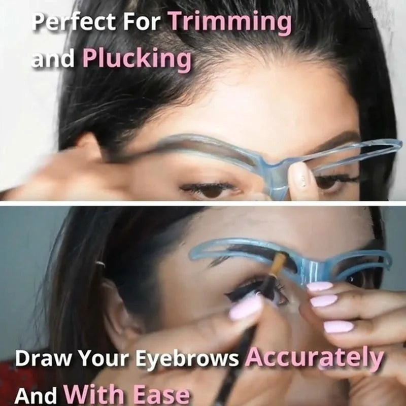 8pcs/set Eyebrow Shaping Template Helper Eyebrow Stencils Kit Grooming Card Eyebrow Defining Makeup Tools mask