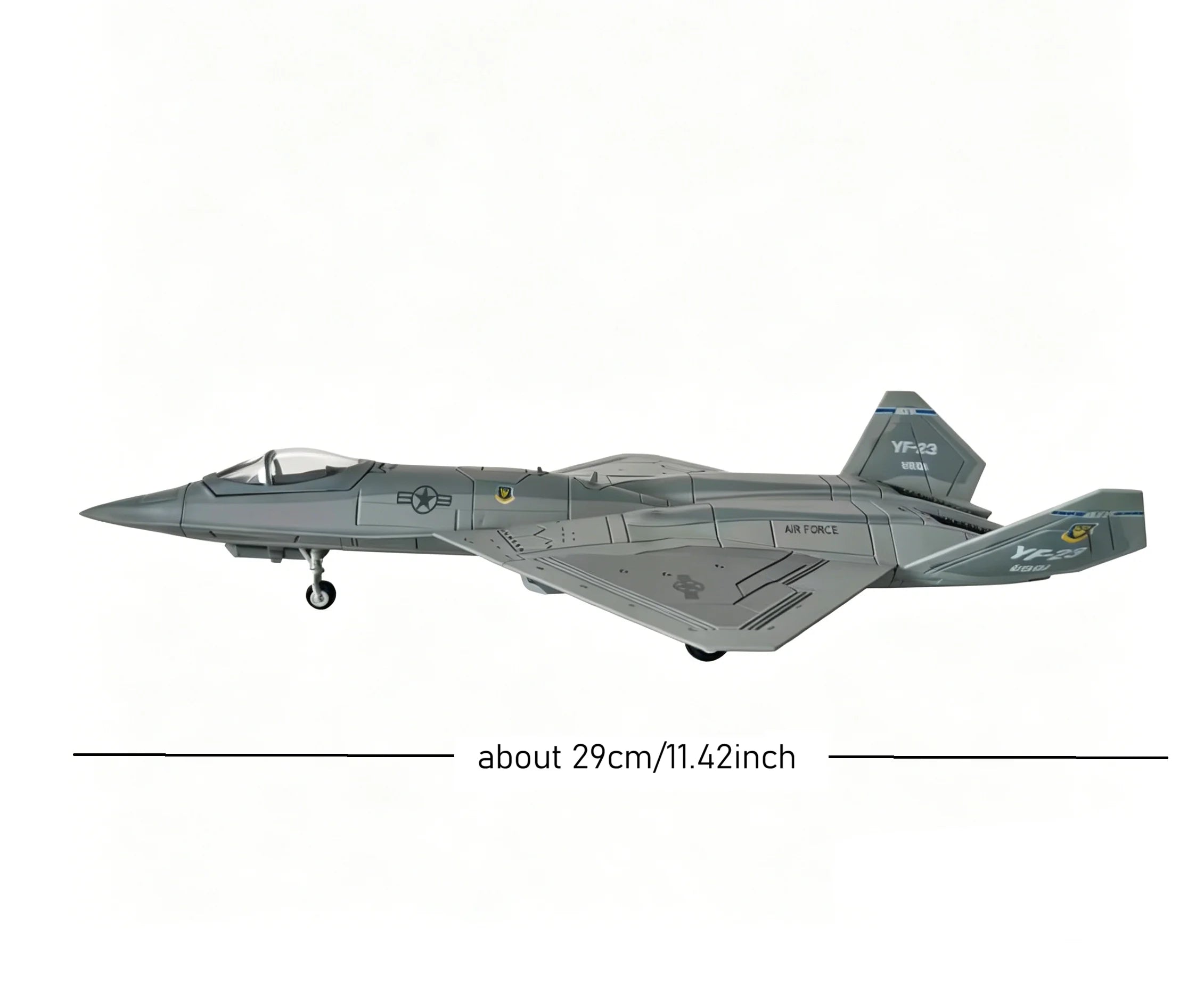 1/72 Scale YF-23 Black Widow II Fighter Jet Model, Plastic Snap Fit Kit No Glue Required, Diecast Military Aircraft Replica Coll