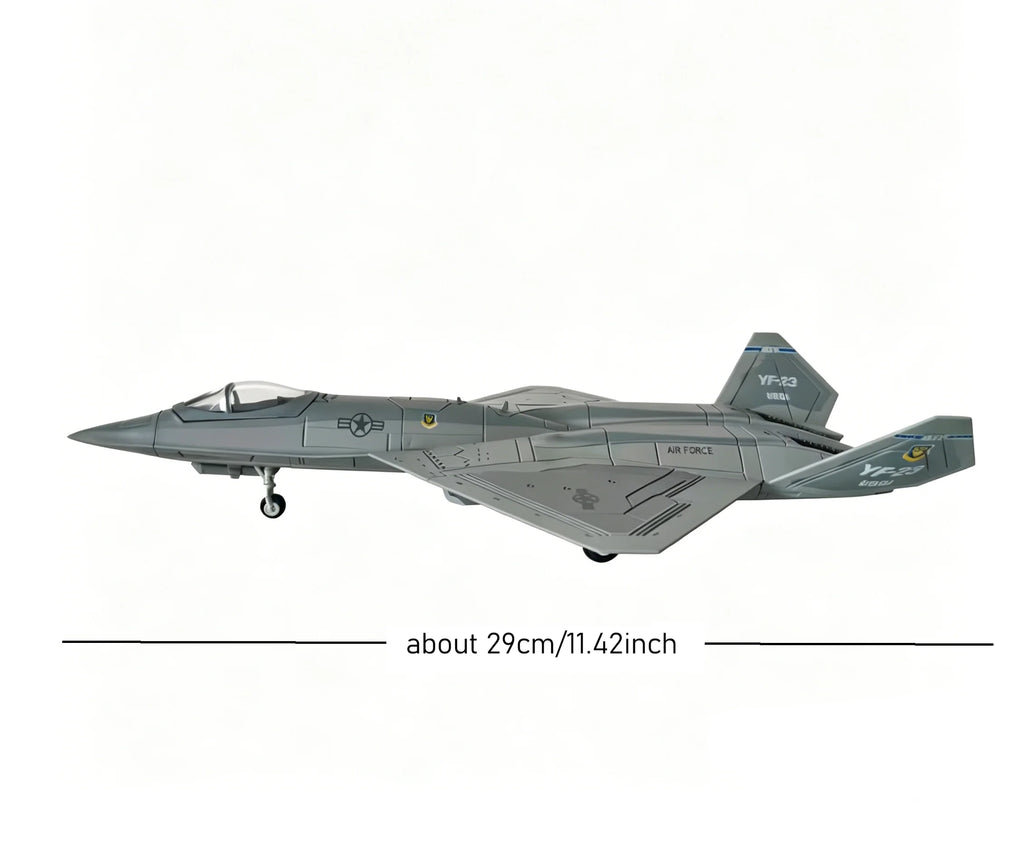 1/72 Scale YF-23 Black Widow II Fighter Jet Model, Plastic Snap Fit Kit No Glue Required, Diecast Military Aircraft Replica Coll