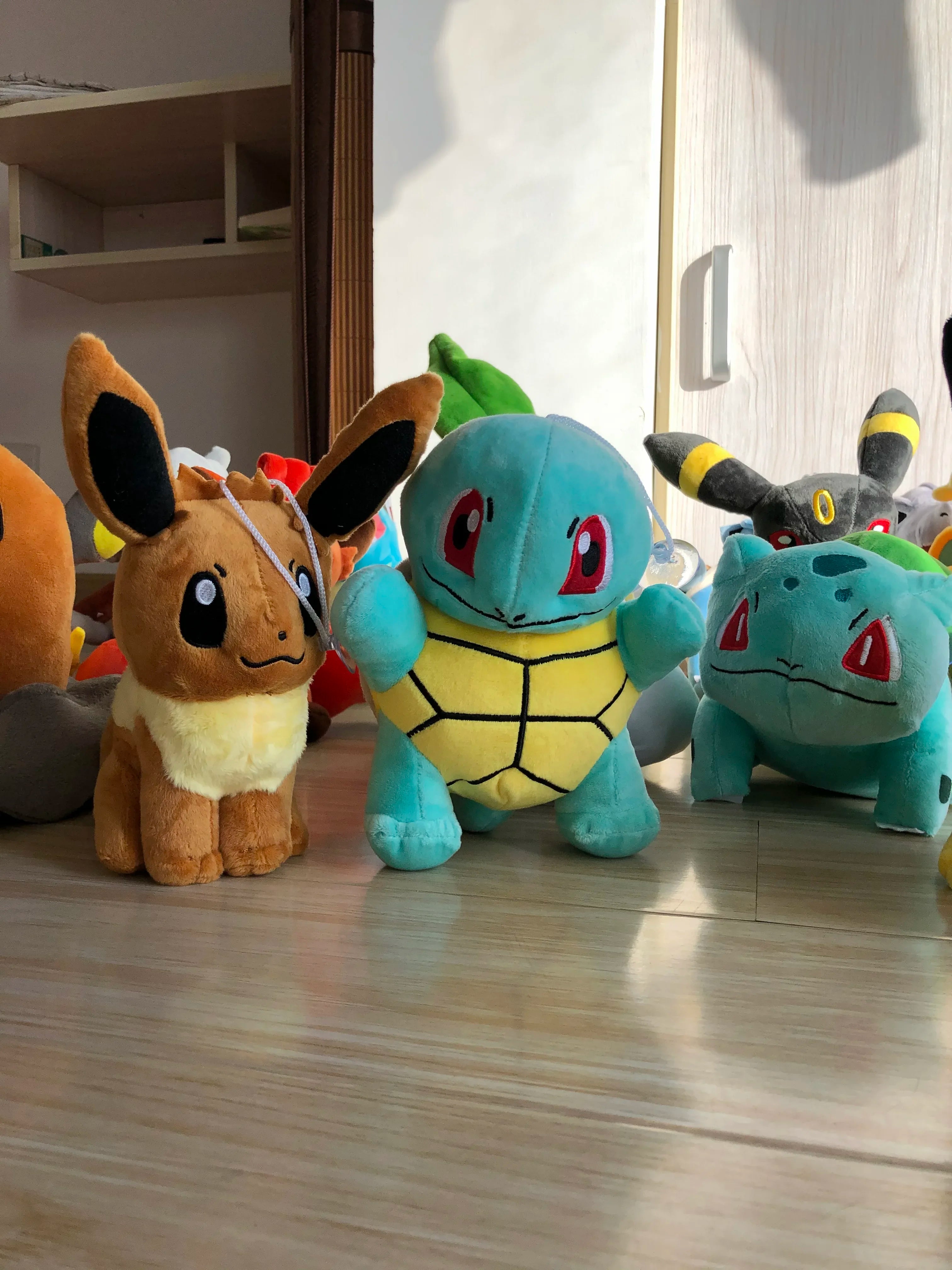 New Pokemon Snivy Abra Treecko Plush Kawaii Eevee Charizard Pikachu Genger Jirachi Blastoise Doll Aerodactyl Wholesale Gifts