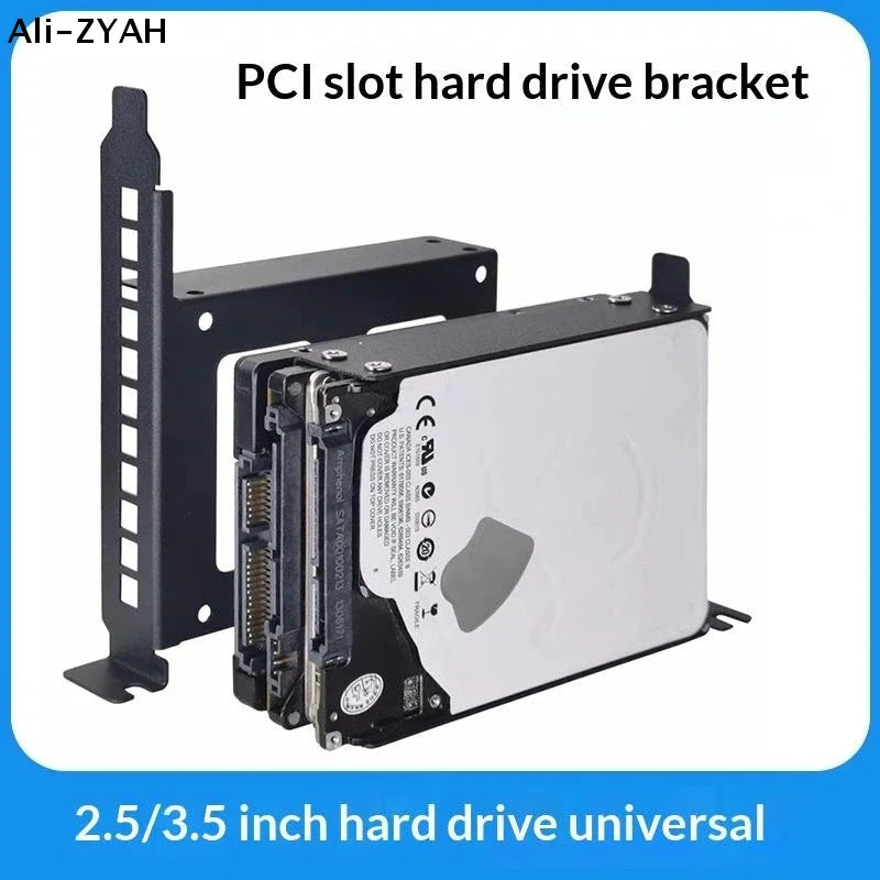 Desktop Computer Case SSD HDD Universal Hard Drive Bay PCI Card Slot Expansion Rack Suitable For 2.5-inch/3.5-inch Hard Drives