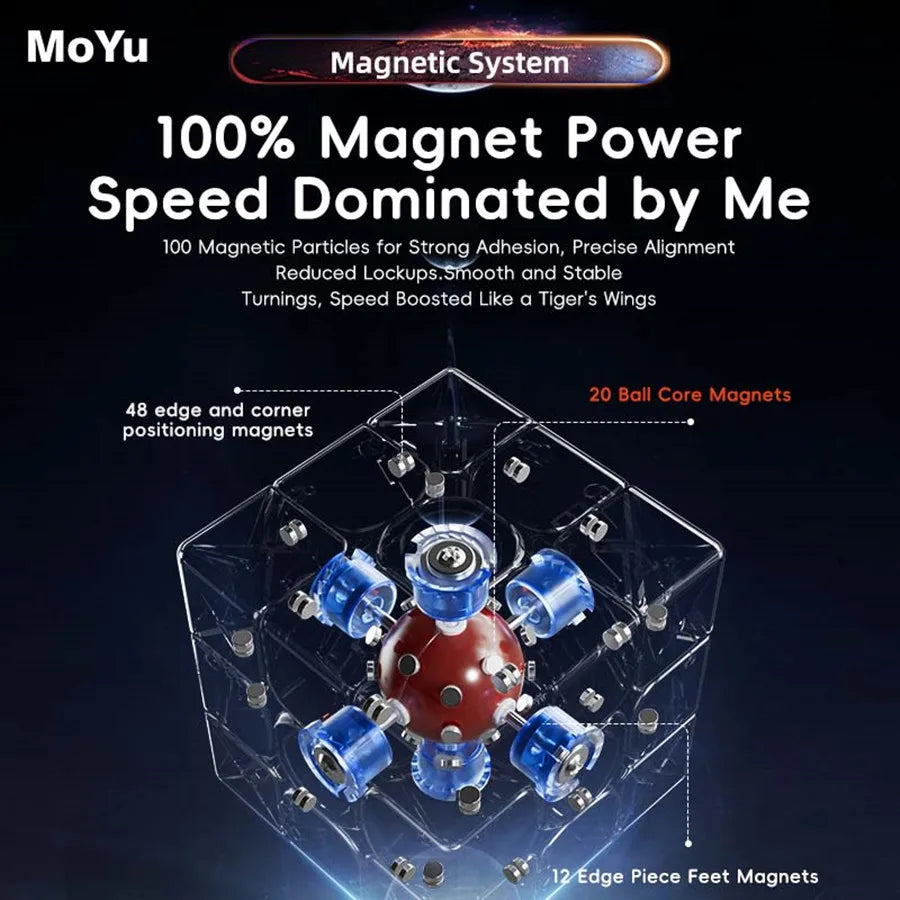 Moyu Weilong WRM V9 20-Magnet Ball Core Magic Speed Cube Fidget Toys Moyu Weilong WRMV9 Maglev Cubo Magico Puzzle Gift Toy