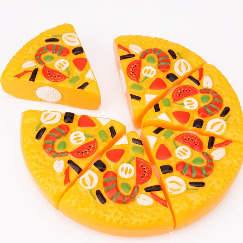 Kids Simulation Food Kitchen Toy Pretend Play Pizza with Cutter Children Interactive Toys Birthday Gifts for Boys And Girls TMZ