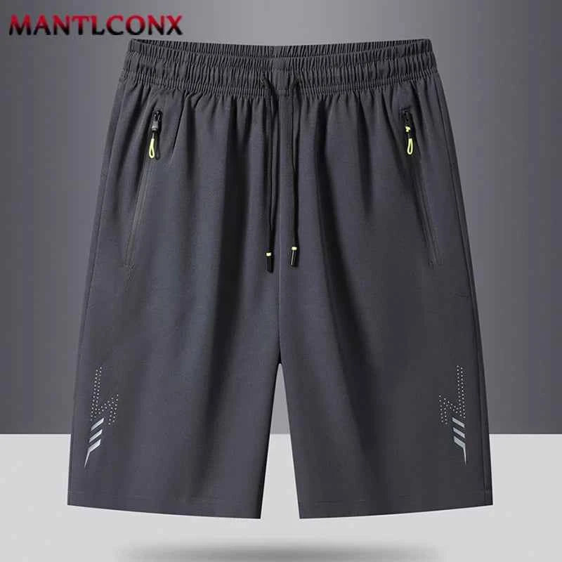 Summer Men's Shorts Cool Sportswear Running Sport Shorts Casual Bottoms Gym Fitness Training Jogging Short Pants Men Black Gray