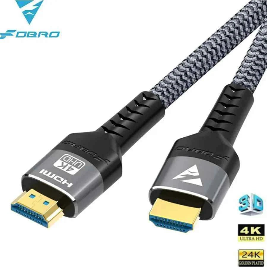 HDMI Cable 8K@60Hz 4k@120Hz HDMI-compatible Cable 18Gbps High Speed2.0 Braided Cord for TV PC Laptop TV box PS5 1M 2M 3M