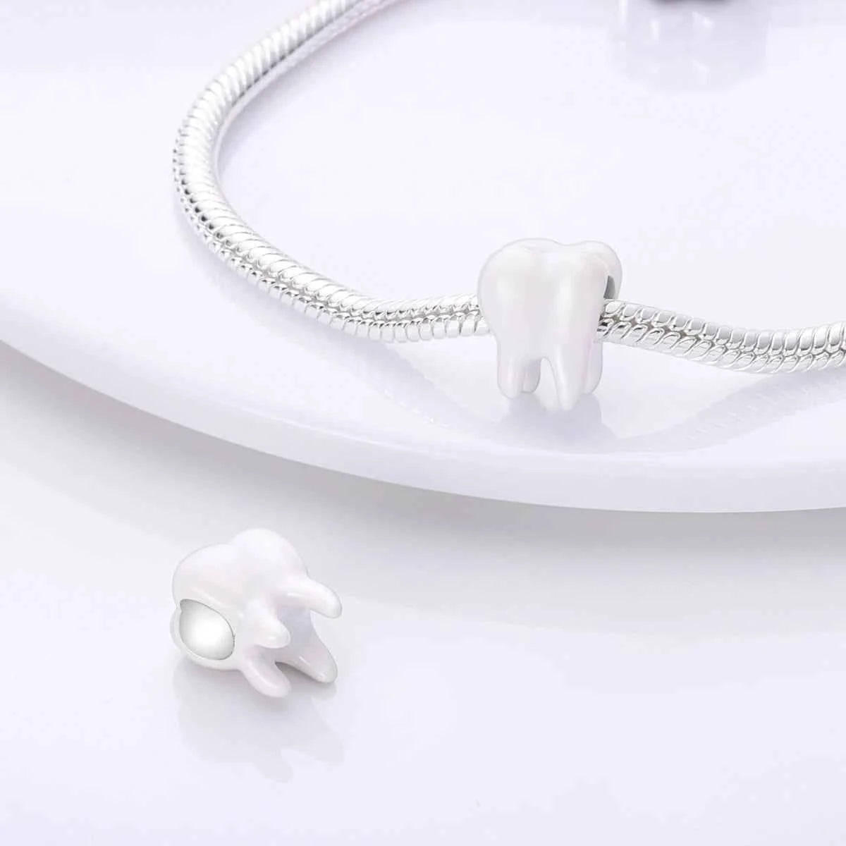 Original 925 Sterling Silver Charms Bead Toothbrush Pendant Tooth Bead Fit Original Bracelet For Women DIY Jewelry Gift
