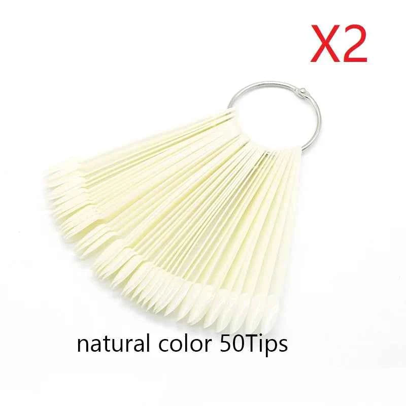240 Pcs Round False Nail Display Tips Fake Nail Color Chart Nail Swatch Sticks with Adhesive Sticker
