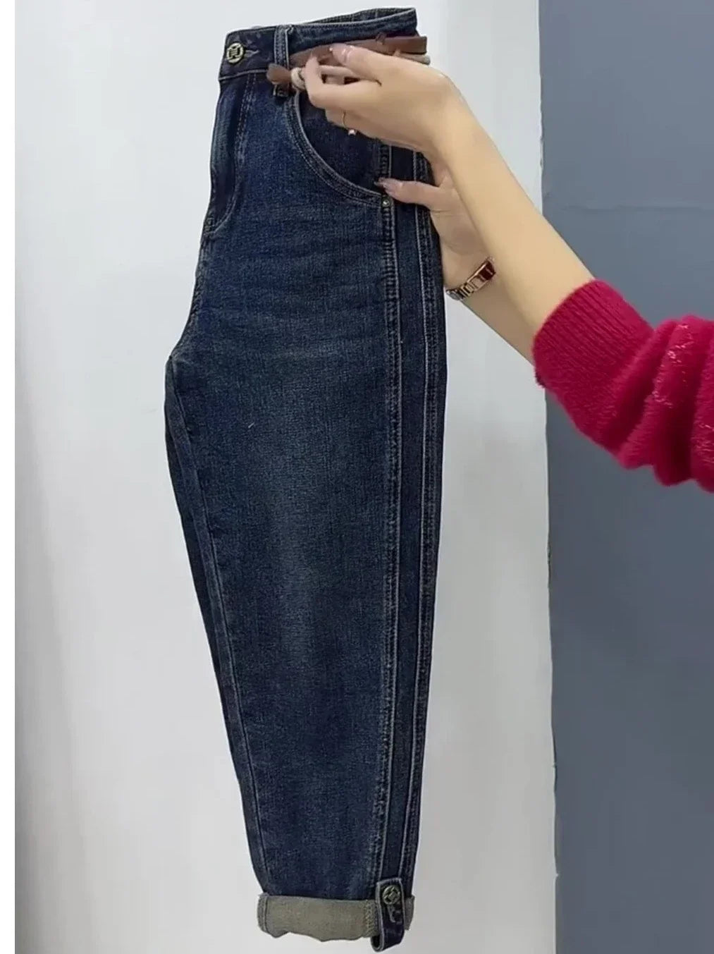 Y2k Jeans Pear-shaped Plus Size Women's Jeans Baggy Haren Pants 2023 New High Waist Elastic Slimming Pantalones De Mujer