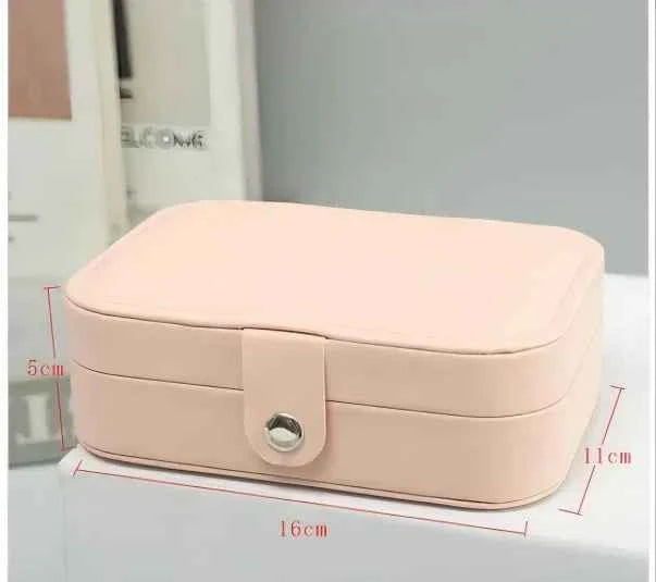 2024 Portable Jewelry Box Jewelry Organizer Display Travel Jewelry Case Boxes Button Leather Storage Zipper Jewelers