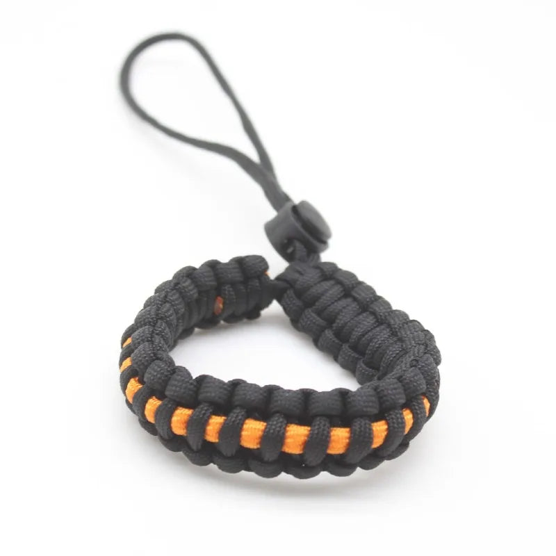 Outdoor Survival Bracelet & Camera Wrist Strap - Paracord Braided Cord Pendant, Universal Wrist-Mounted Braided Paracord