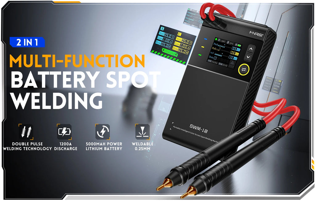 FNIRSI SWM-10 spot welder, 18650 battery assembly, up to 0.25mm, 5000mAh