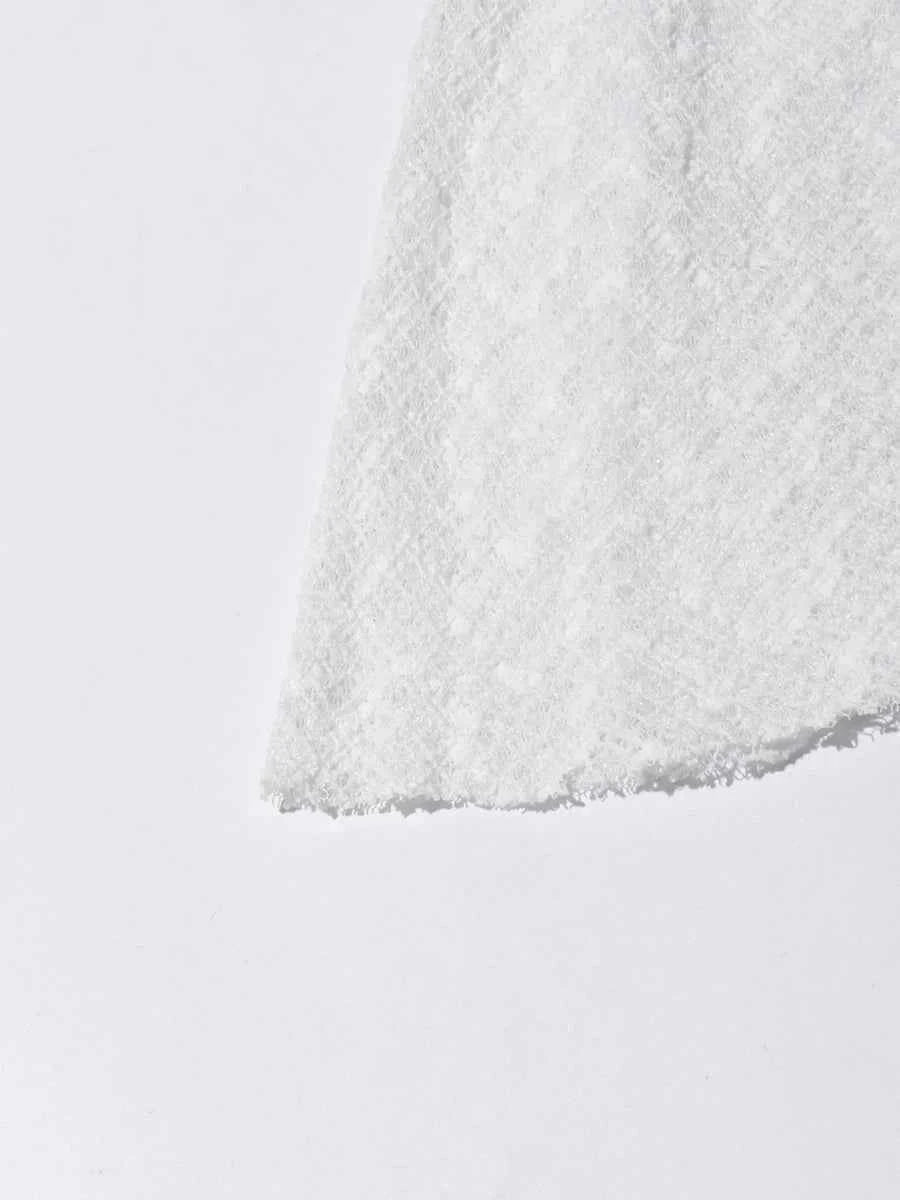 TWOTWINSTYLE Solid Slimming Spliced Ruffles Dresses for Women Round Neck Long Sleeves Patchwork Hollow Out Dress Female Clothing
