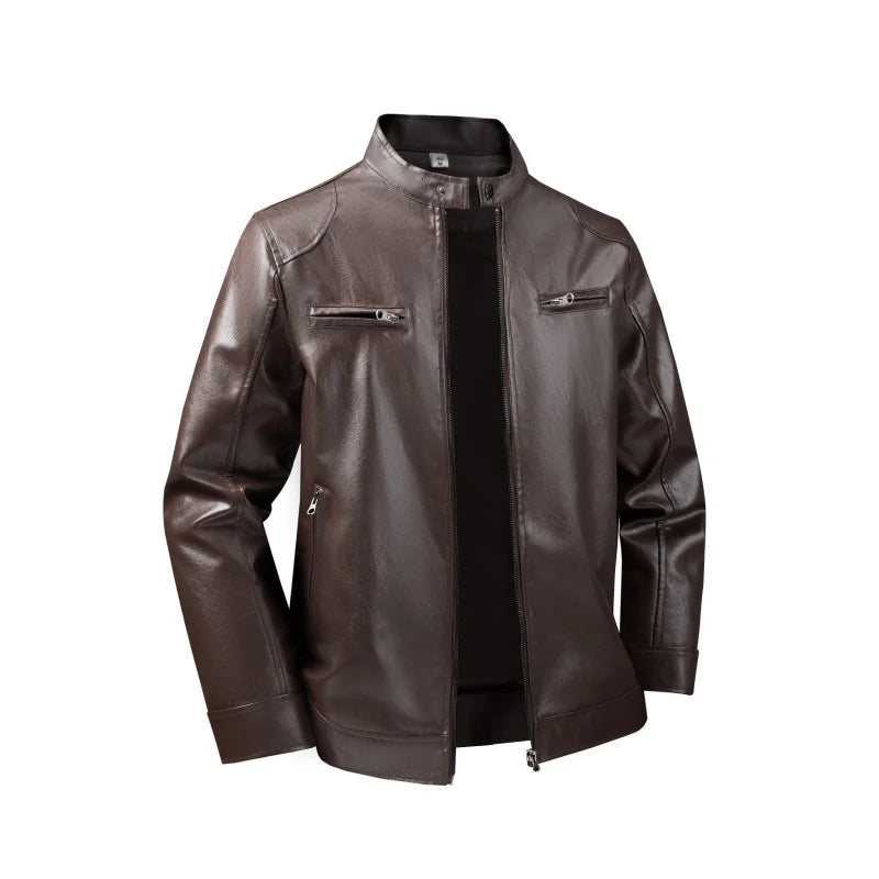 Men's Jackets Men Leather Jacket Motorcycle Coats Outwear Fashion Brand Male Pu Slim Fit Leather Jackets Mens Blazer Clothes