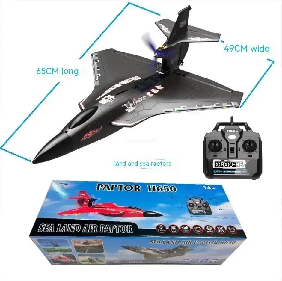 New H650 Raptor Water Land Air Fixed Wing Foam Waterproof Aircraft Brushless Motor Radio-controlled Aircraft Electric Aircraft