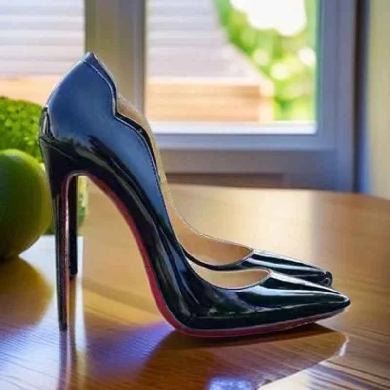 Pink sexy shallow mouth12cm super high heels for women with slim heels,high-end and versatile professional red sole single shoes