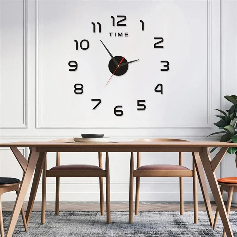 Luminous Wall Clock Digital Clock Wall Stickers Wall Clock For Living Room Home Decor Removable Modern Design Easy To Install