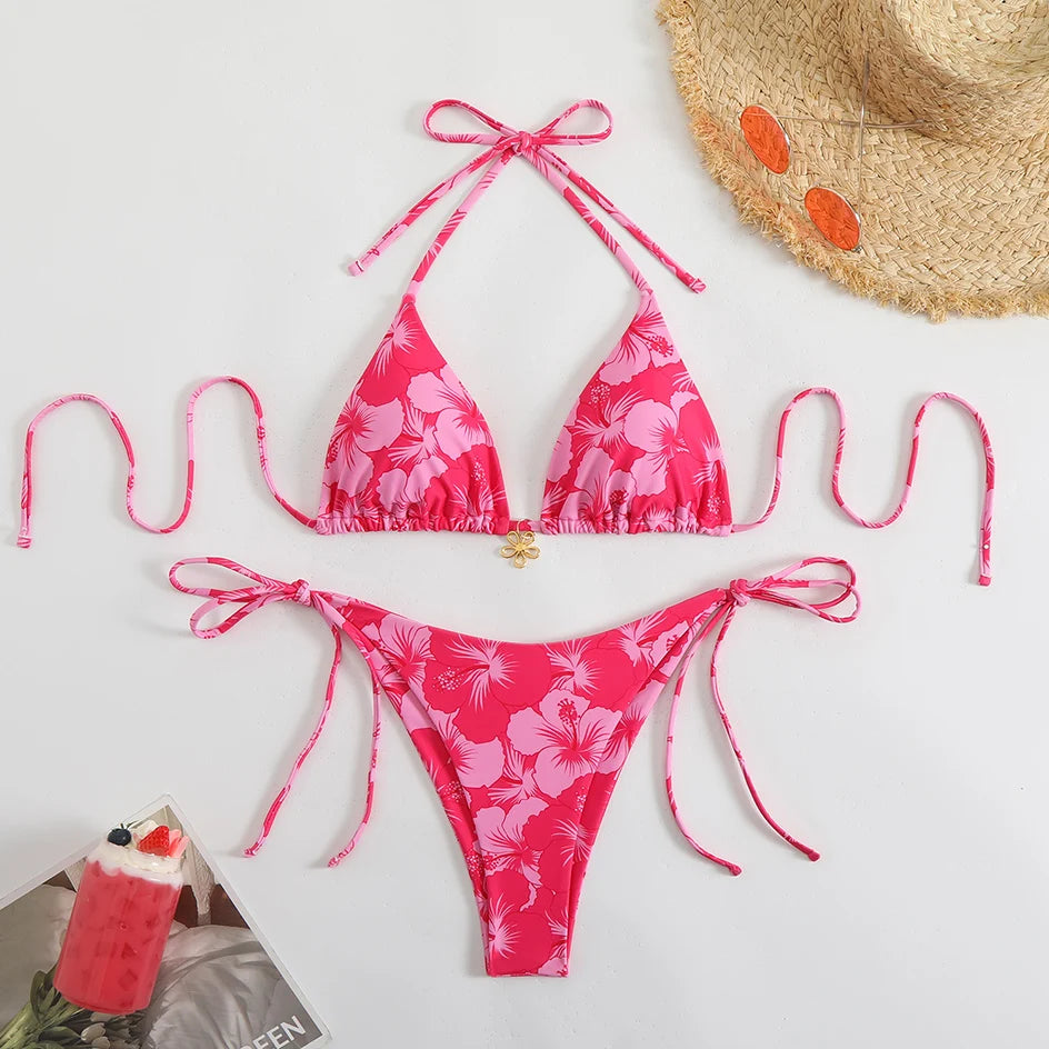 Sexy Micro Bikini Women's Swimsuit 2026 Trend Female Swimwear Two-piece Thong Bikinis Sets Beach Wear Swimming for Bathing Suit