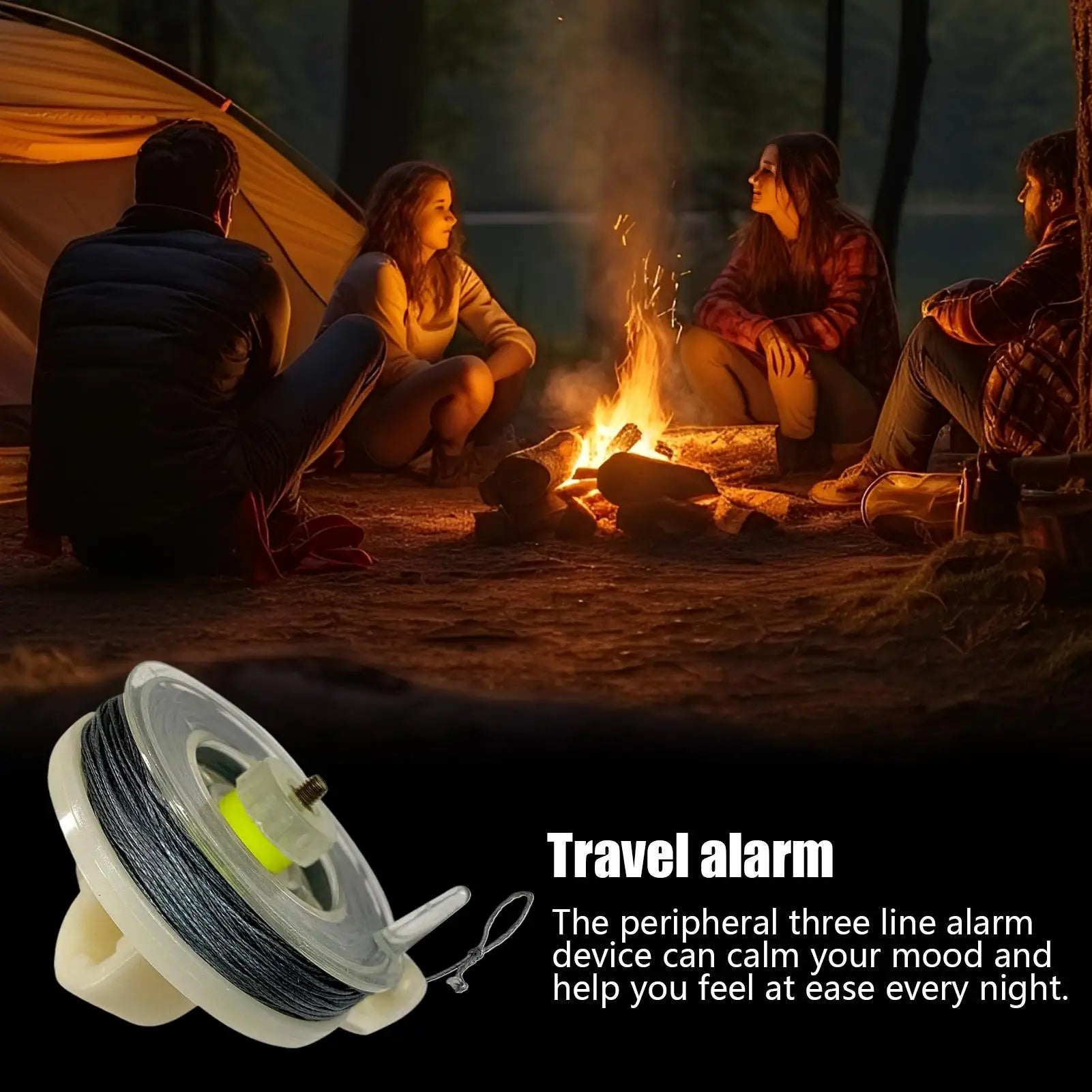 Trip Wire Security Alarms Trip Wire 82ft Weatherproof Camping Accessories Security System for Defense Hunting Traps Survival