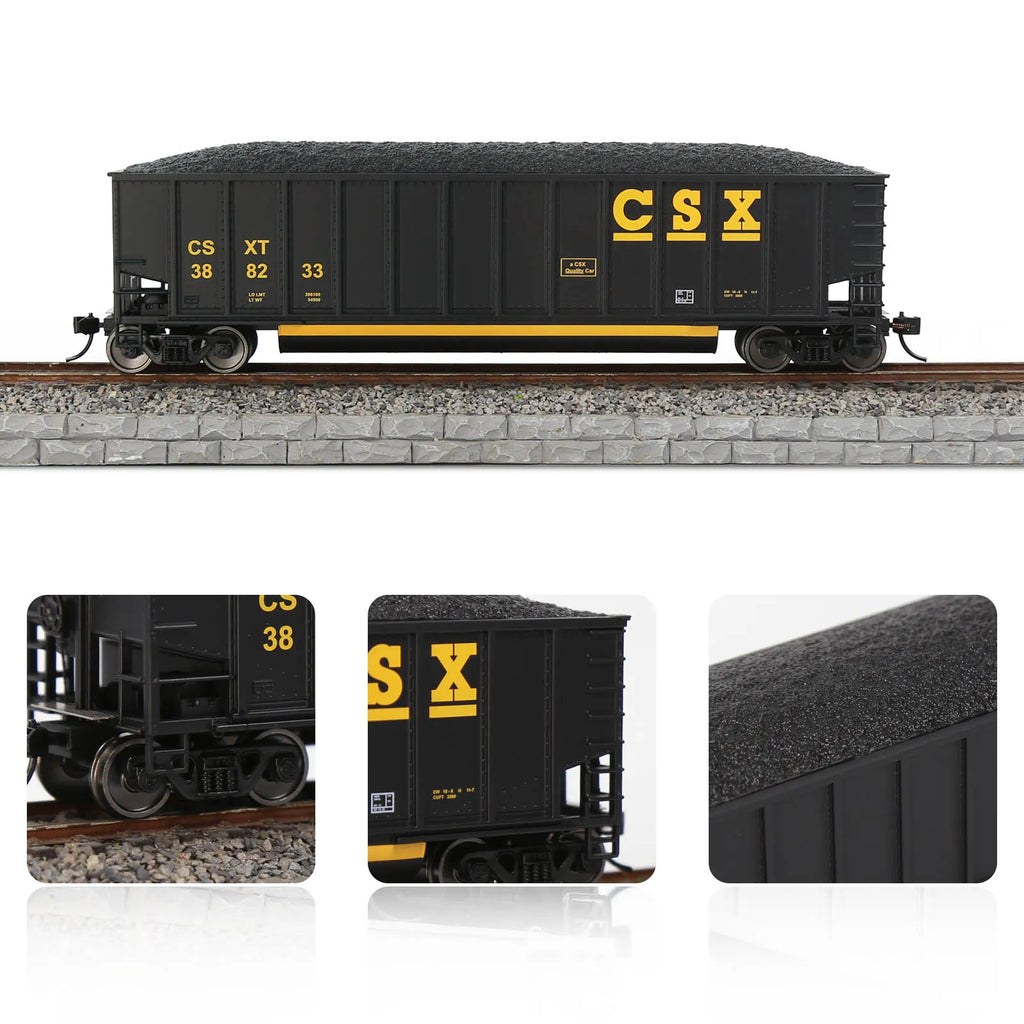 Evemodel Train Wagon HO Scale Coal Car 1:87 Coalporter Hopper Car with Coal Load C8771