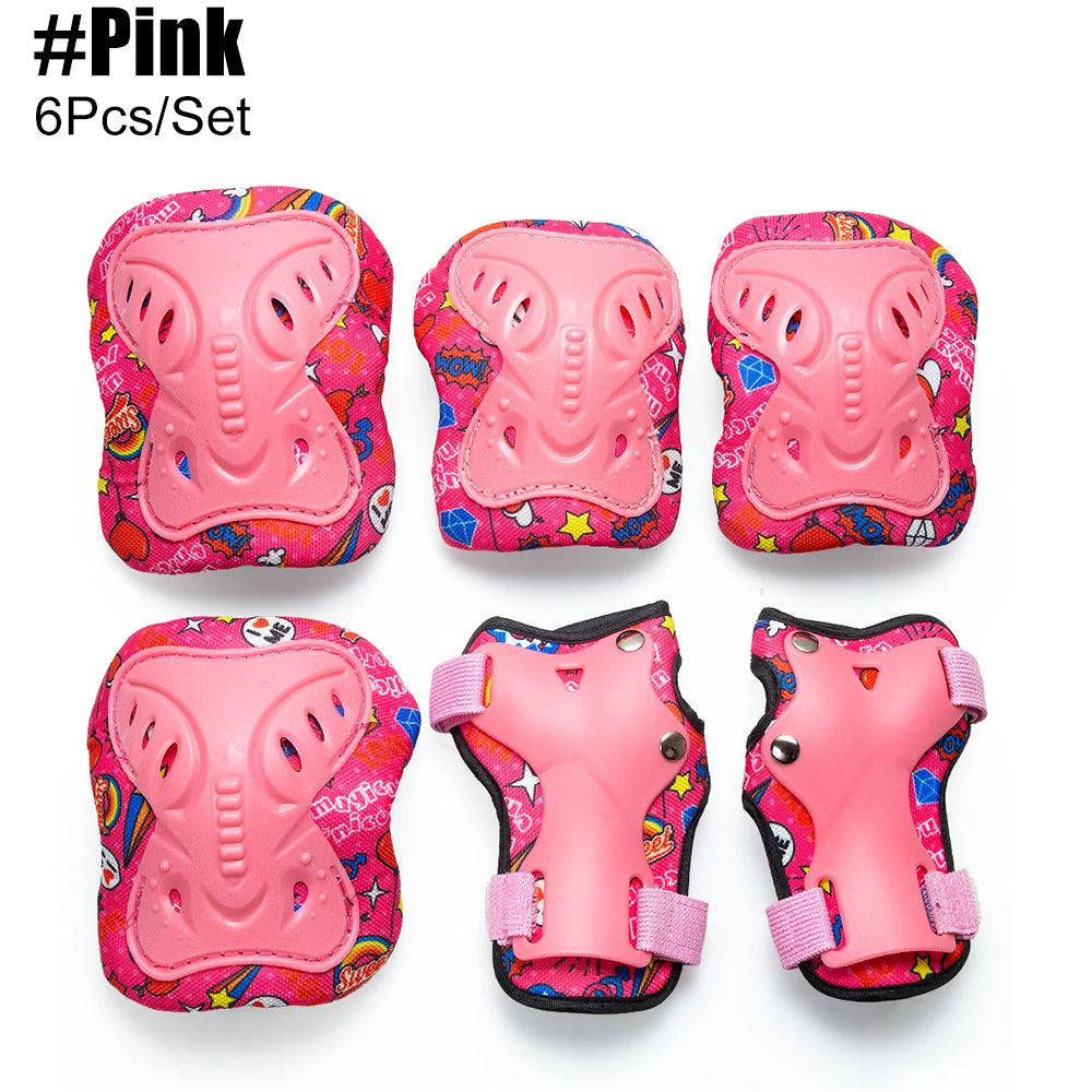 Kids 3-12 Years Knee Pad Elbow Pads Guards Protective Gear Set for Roller Skates Cycling Skateboard Inline Skatings Scooter