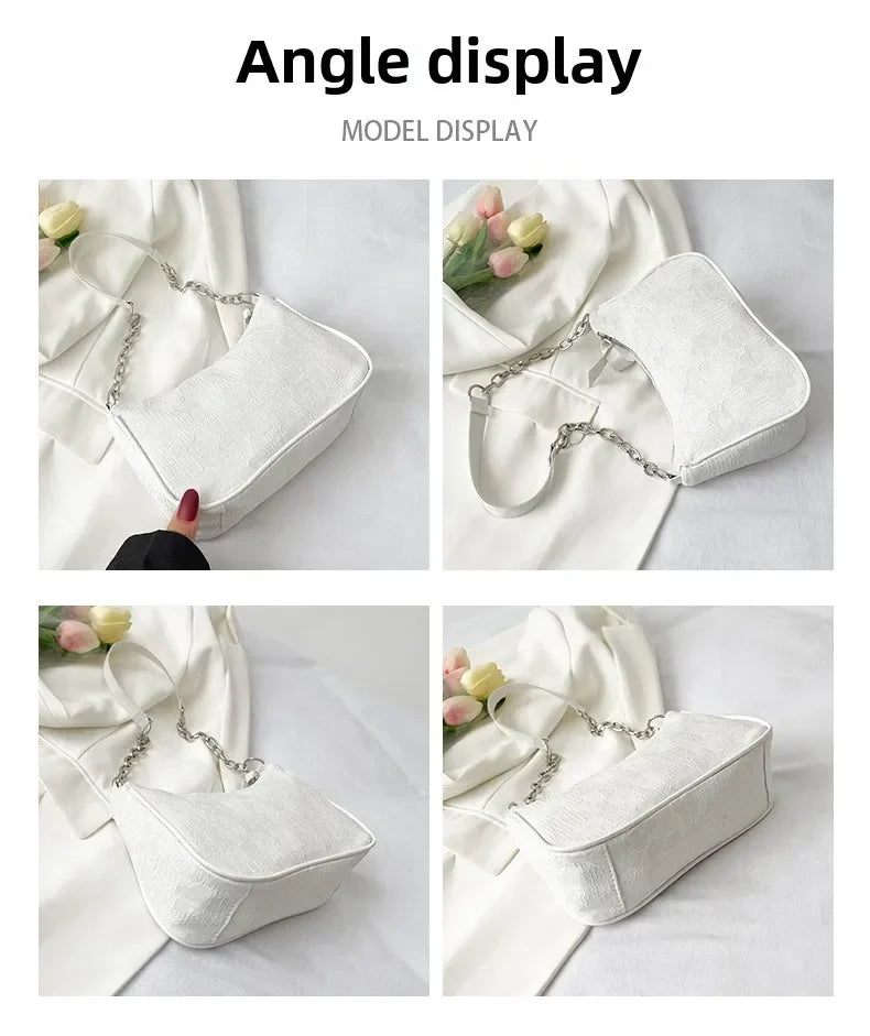 2025 New Fashion Felt Shoulder Bags for Women Small Casual Underarm Bag Female Hand Crossbody Bags for Women Purses and Handbags