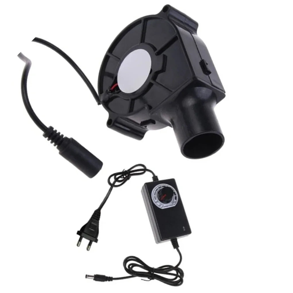 220V BBQ Fan Handheld Cooking Tool Adjustable Speed Air Blower for Barbecue Grill Camping US EU Plug Portable