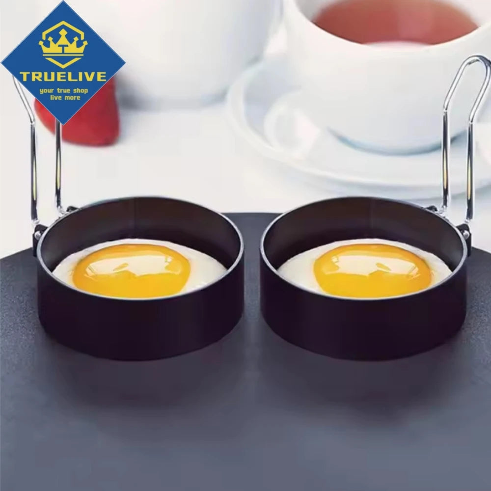 5/3/1PCS Stainless Steel Egg Cooking Rings Thickened Pancake Mold For Frying Eggs Non-Stick Frying Egg Maker Molds Kitchen Tools