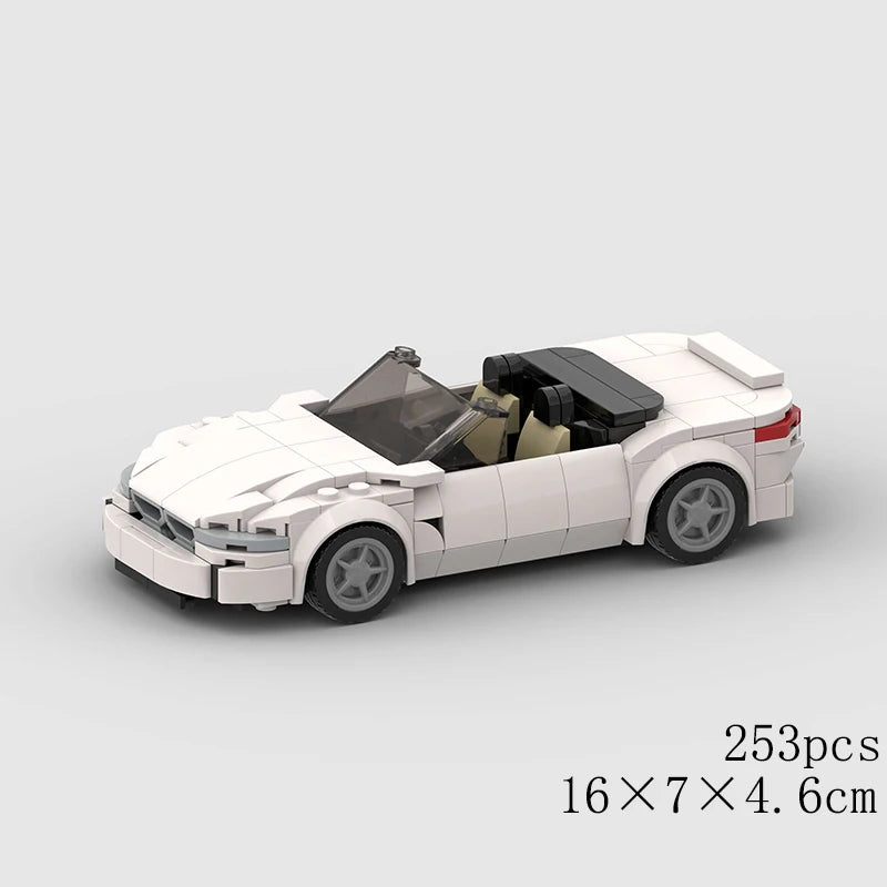MOC Car Speed RX7 AE86 Chiron R8 Creative Racing Vehicle Model Building Block Super Race brick City Rally Sport Toy Technical
