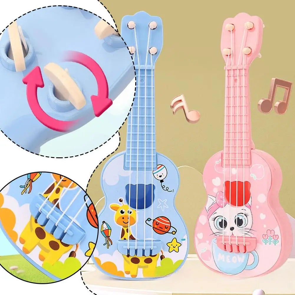 Kids Guitar Musical Instrument Ukulele Musical Montessori Toys For Children Learning Educational Toys Christmas Birthday Gift