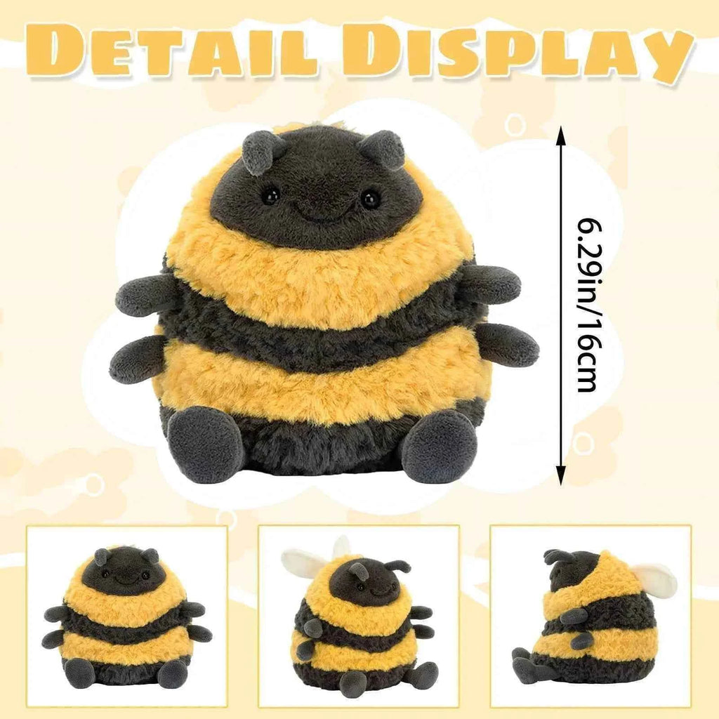 Cute Sha Bee Plush Toys Pendant Stuffed Cai Bee Plush Super Soft Honey Jar Plush Doll Bed Sleep Pillow Birthday Gifts for Kids