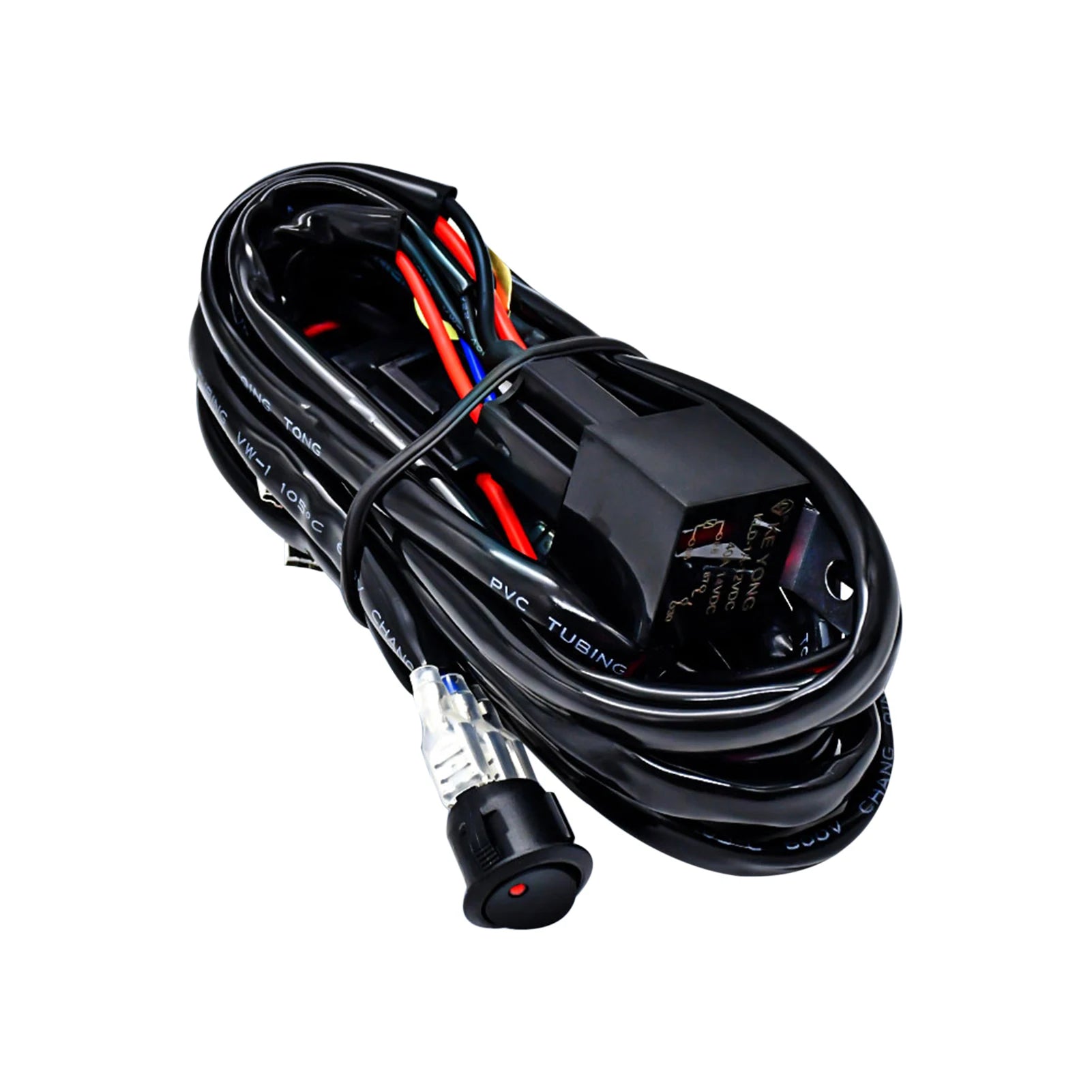 LED Light Bar Wiring Harness Kit, 300W Universal LED Work Light Bar Wiring Harness 12V 40A for Off-Road Vehicles Fit 2 Light