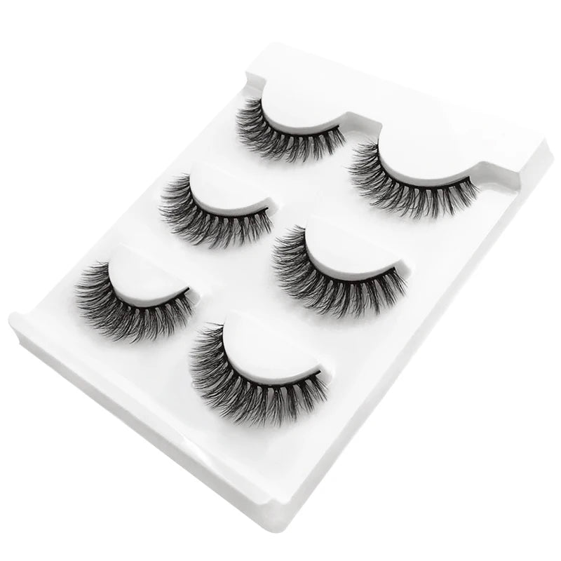 SHIDISHANGPIN 3 pairs 27 styles 3D Faux Mink Hair Soft False Eyelashes Fluffy Wispy Thick Fake Lash Handmade Eyelash Eye Makeup