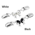 Rhinestone Clothing Metal Holder Sweater Shawl Clips Duck-mouth Plated Clasps Cardigan Collar Clip Butterfly Bow Brooches